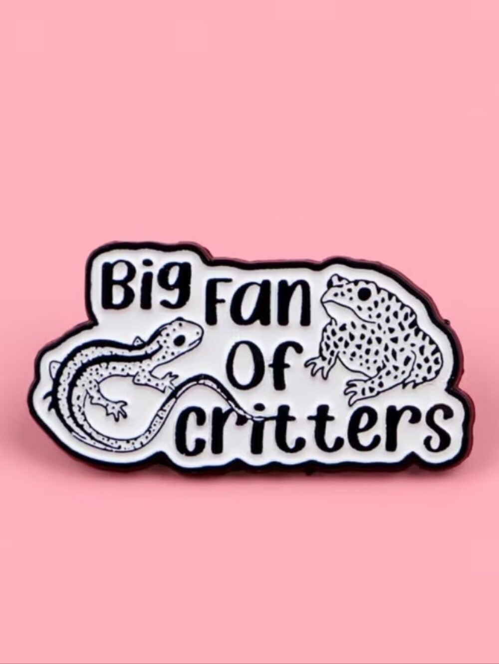 Big Fan of Critters Enamel Pin - White/Black